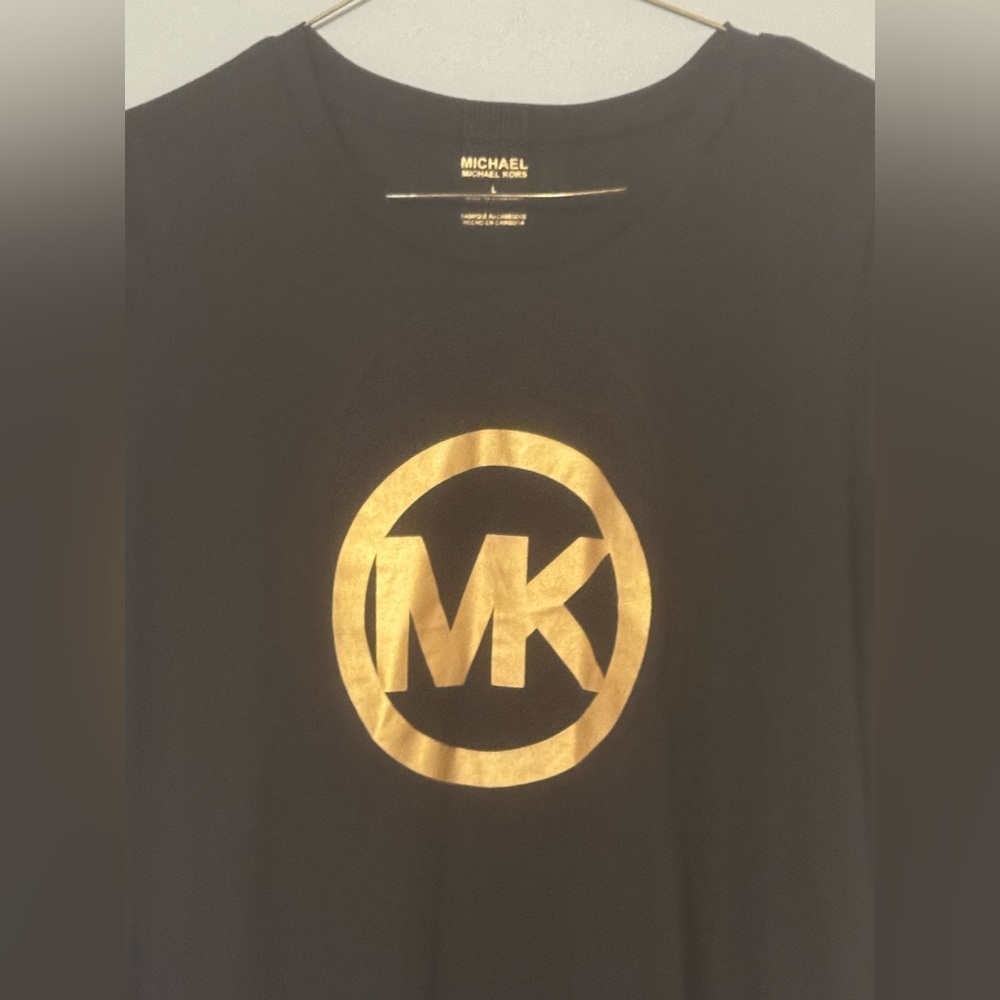 Michael Kors Black and Gold Short Sleeve Tee - Picture 2 of 5